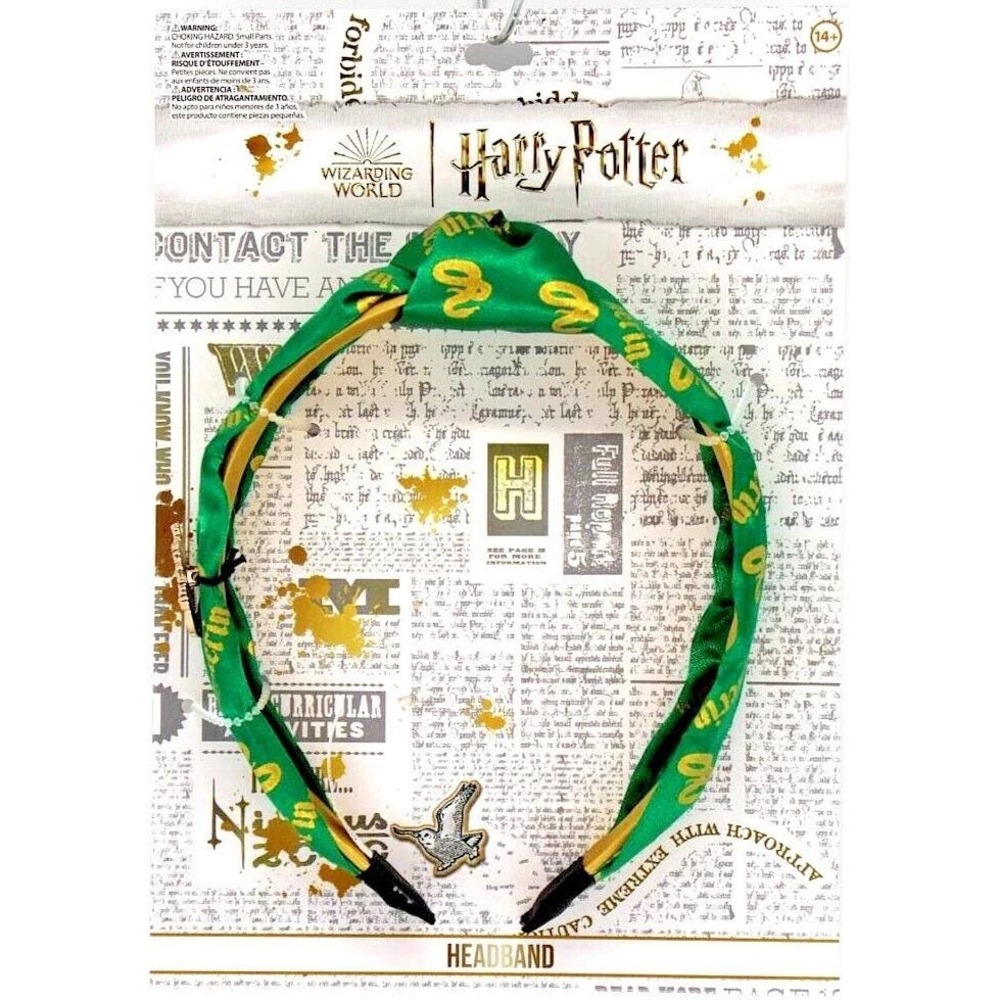 Harry Potter Hufflepuff Headband Black Gold Hogwarts House Crest Wizarding World